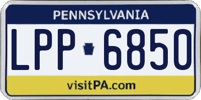 PA license plate LPP6850
