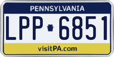 PA license plate LPP6851