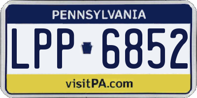 PA license plate LPP6852