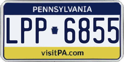 PA license plate LPP6855