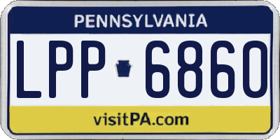 PA license plate LPP6860