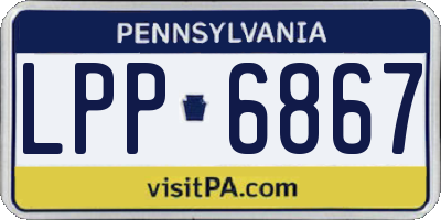 PA license plate LPP6867