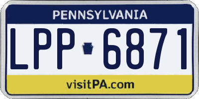 PA license plate LPP6871