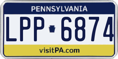 PA license plate LPP6874