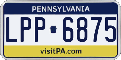 PA license plate LPP6875
