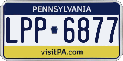 PA license plate LPP6877