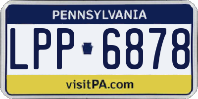 PA license plate LPP6878
