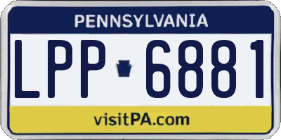 PA license plate LPP6881