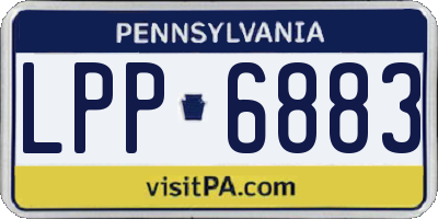 PA license plate LPP6883
