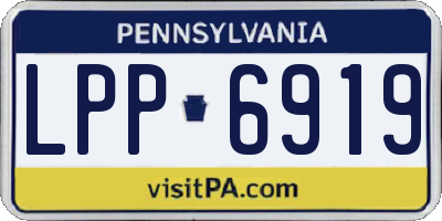 PA license plate LPP6919