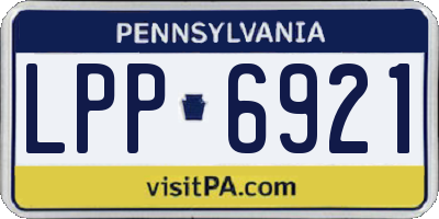 PA license plate LPP6921