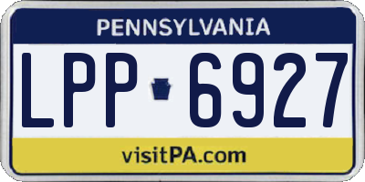 PA license plate LPP6927