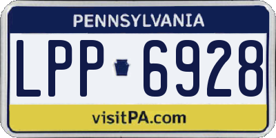 PA license plate LPP6928