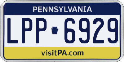 PA license plate LPP6929