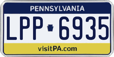 PA license plate LPP6935