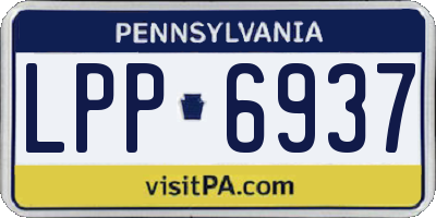 PA license plate LPP6937