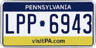 PA license plate LPP6943