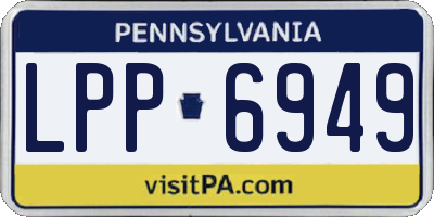 PA license plate LPP6949