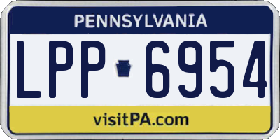 PA license plate LPP6954