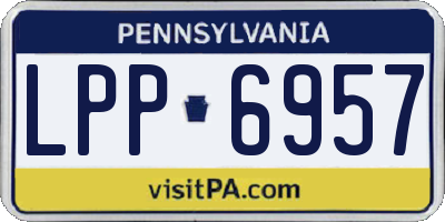 PA license plate LPP6957