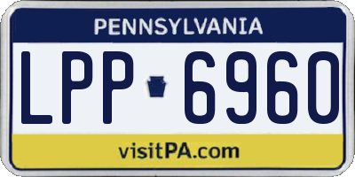 PA license plate LPP6960