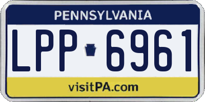 PA license plate LPP6961