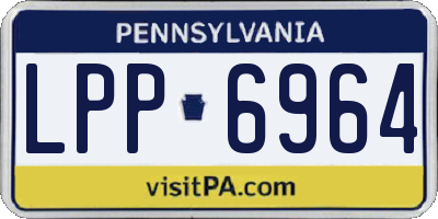 PA license plate LPP6964