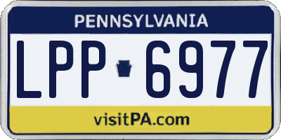 PA license plate LPP6977