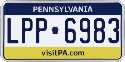 PA license plate LPP6983