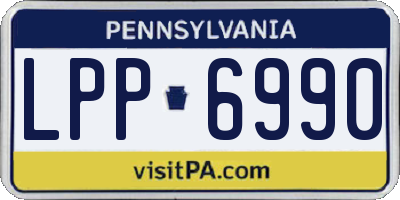 PA license plate LPP6990