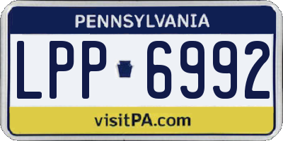 PA license plate LPP6992