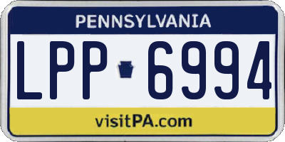 PA license plate LPP6994