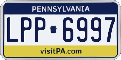 PA license plate LPP6997