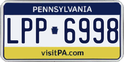 PA license plate LPP6998