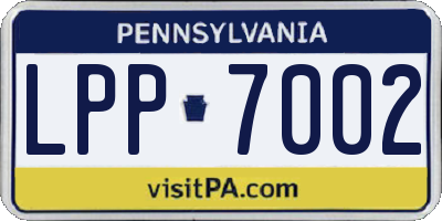 PA license plate LPP7002