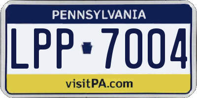 PA license plate LPP7004