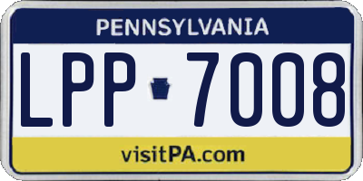 PA license plate LPP7008