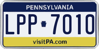 PA license plate LPP7010