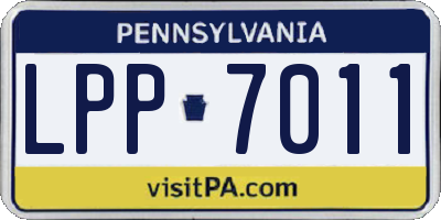 PA license plate LPP7011