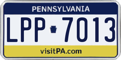 PA license plate LPP7013