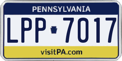 PA license plate LPP7017