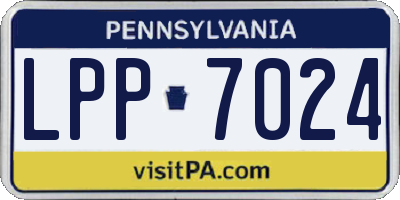 PA license plate LPP7024