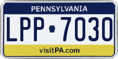 PA license plate LPP7030