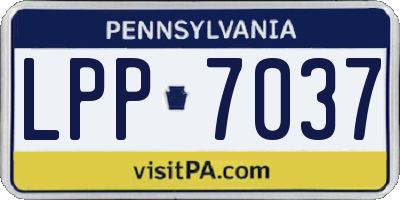 PA license plate LPP7037