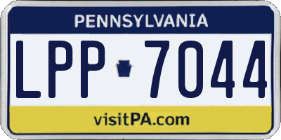 PA license plate LPP7044
