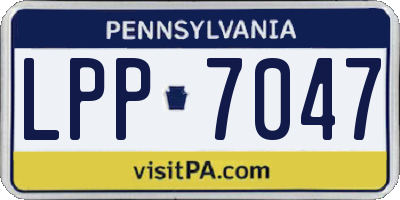 PA license plate LPP7047