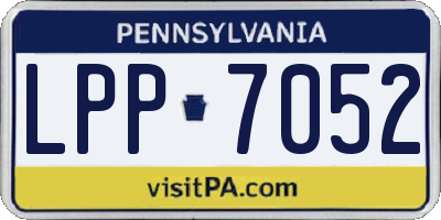 PA license plate LPP7052