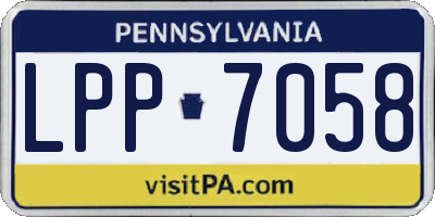 PA license plate LPP7058