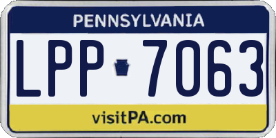 PA license plate LPP7063