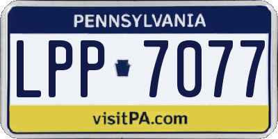 PA license plate LPP7077
